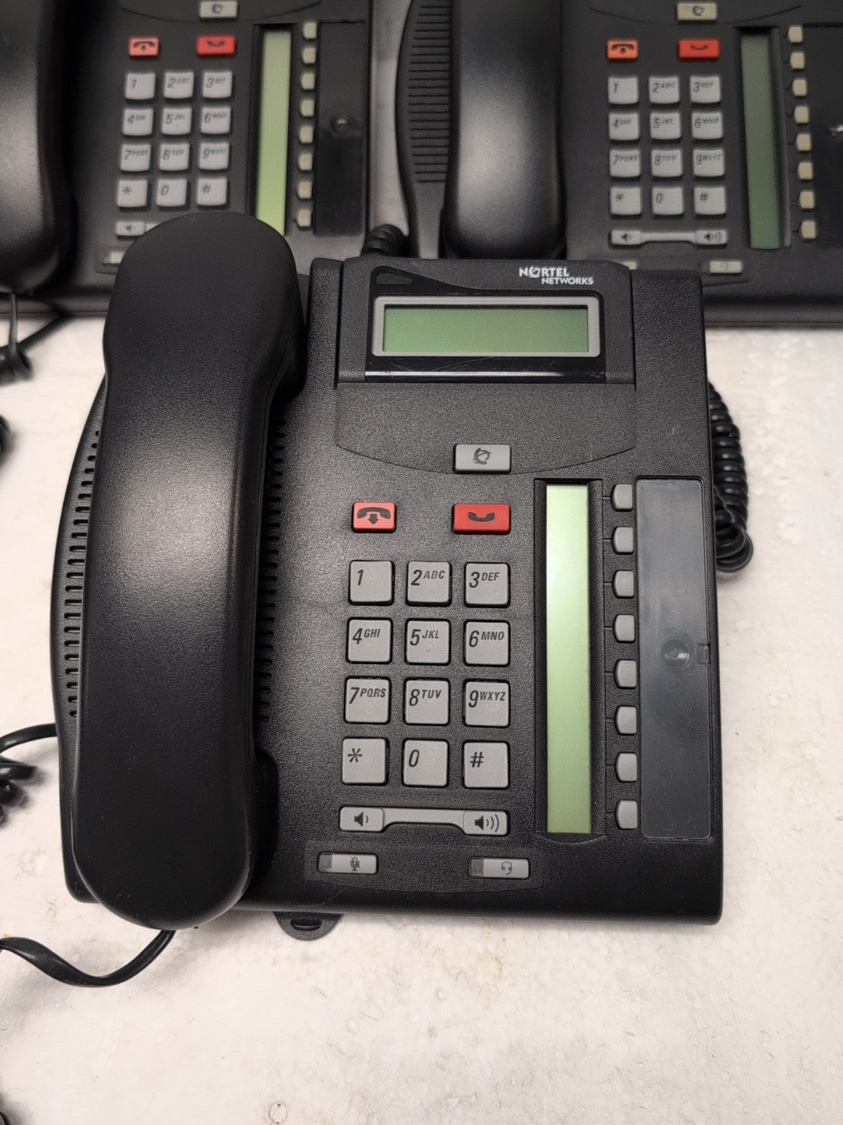 3x Nortel Networks T7208 Charcoal Digital Display Phones -