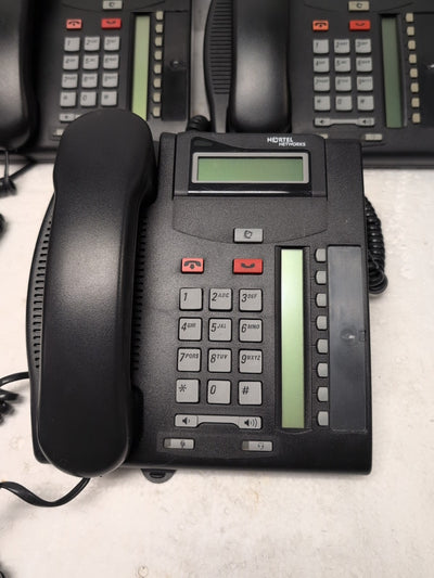 3x Nortel Networks T7208 Charcoal Digital Display Phones -