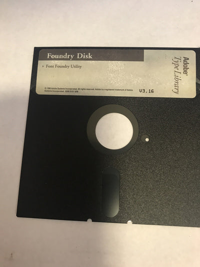Vintage rare Adobe Foundry / Insaller/ ITC souvenir 5.25 inch disk