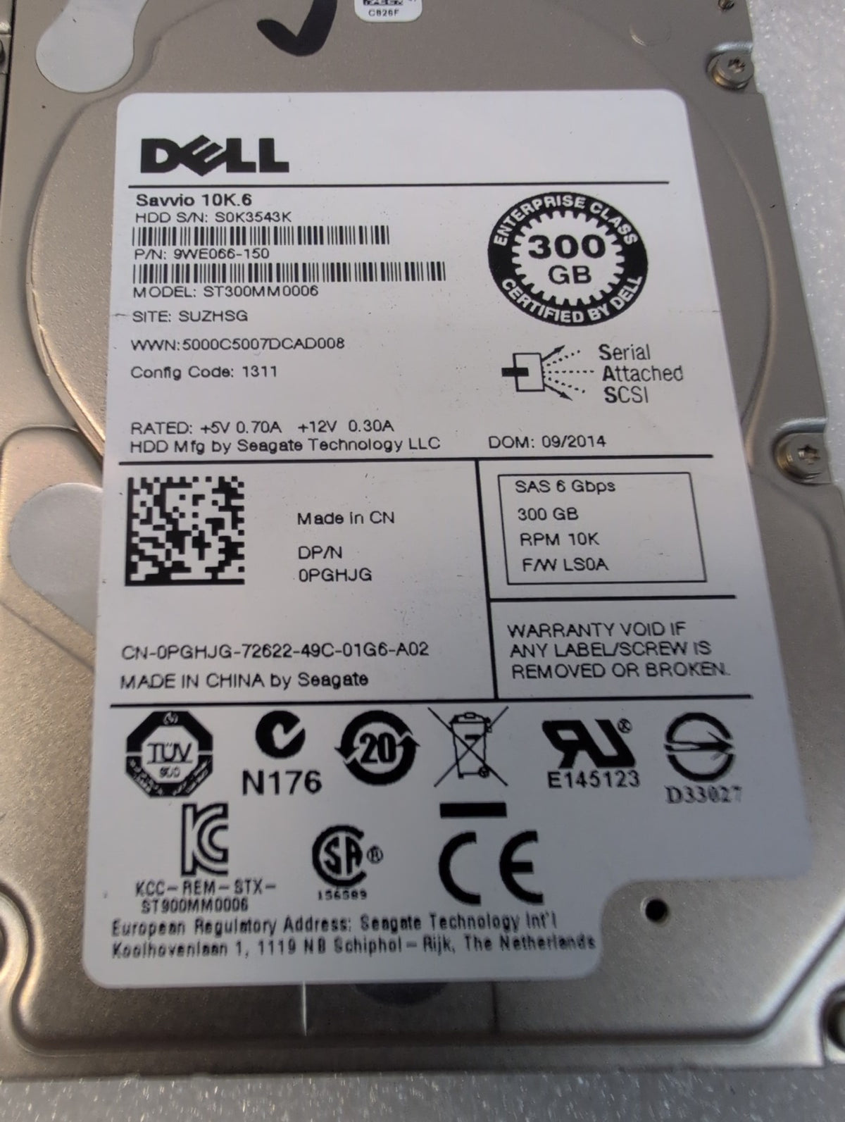 🎸 7x Dell PGHJG Seagate 10K.6 ST300MM0006 300GB SAS 6Gbps 2.5" HDD 100% HEALTH