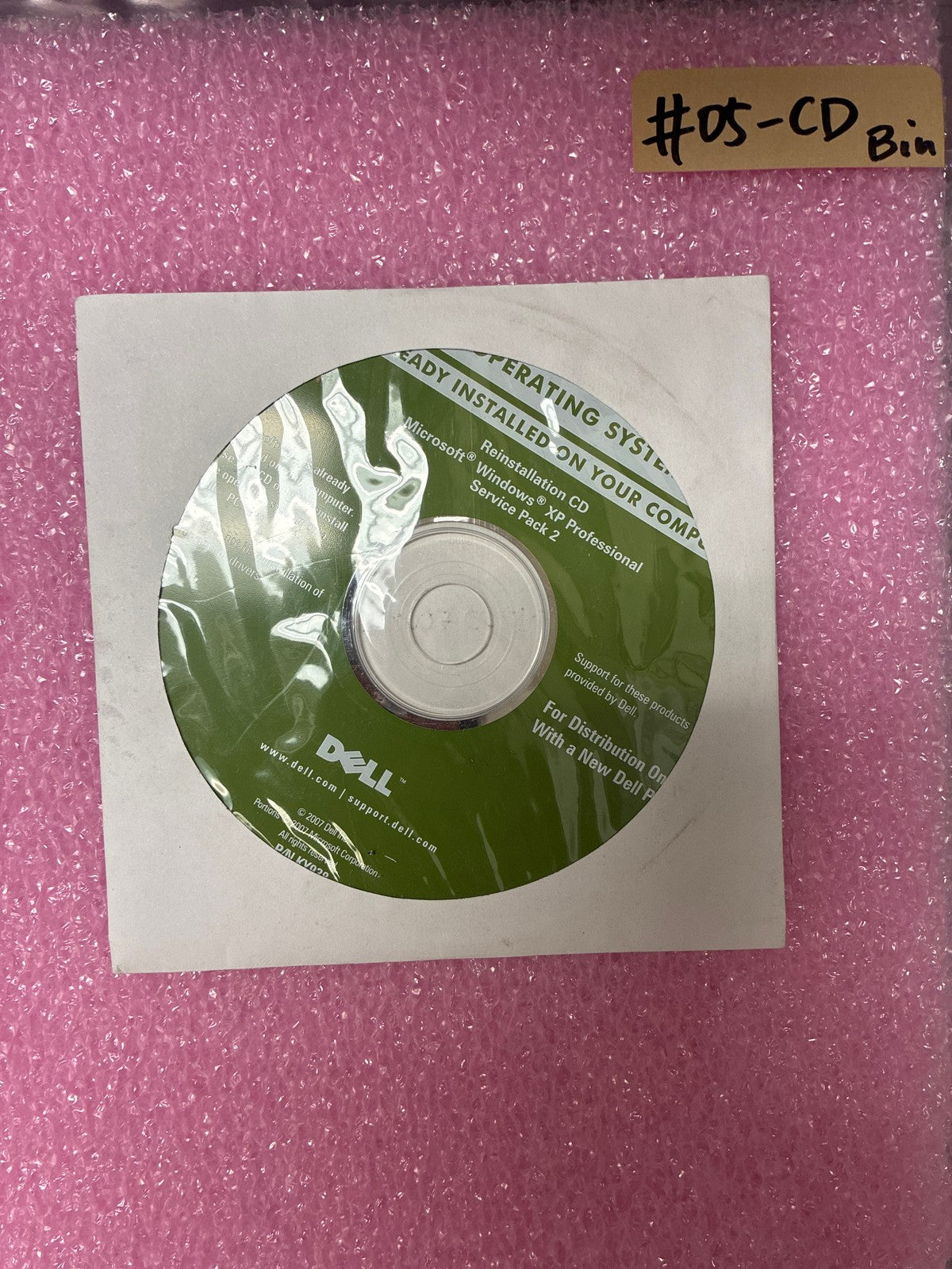 🔥 Dell Reinstallation CD Windows XP Professional Service Pack 2 Green Disc