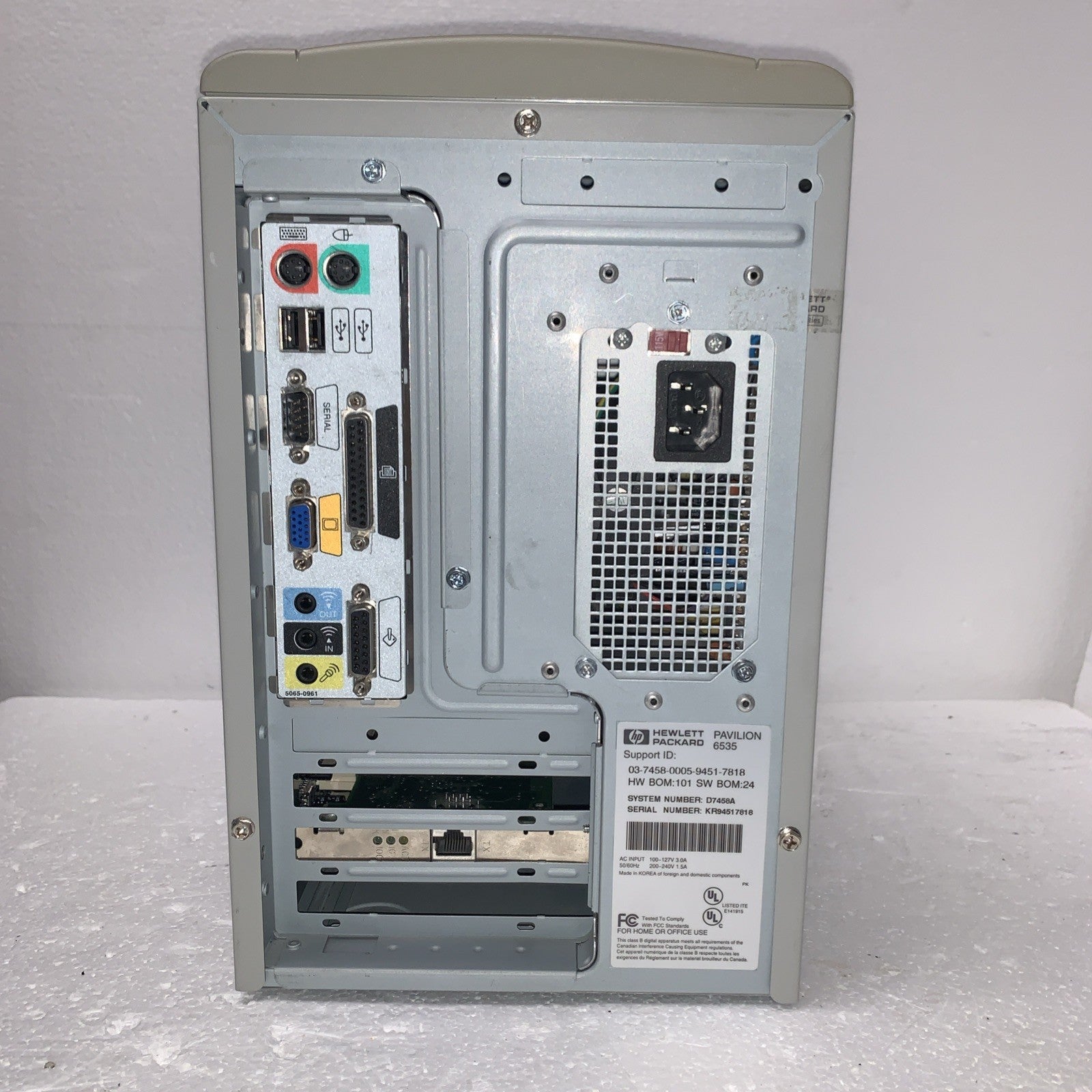 🔥 HP Desktop Celeron 466MHZ 256MB 160GB DVD Windows 2000 SP4 (serial/parallel)