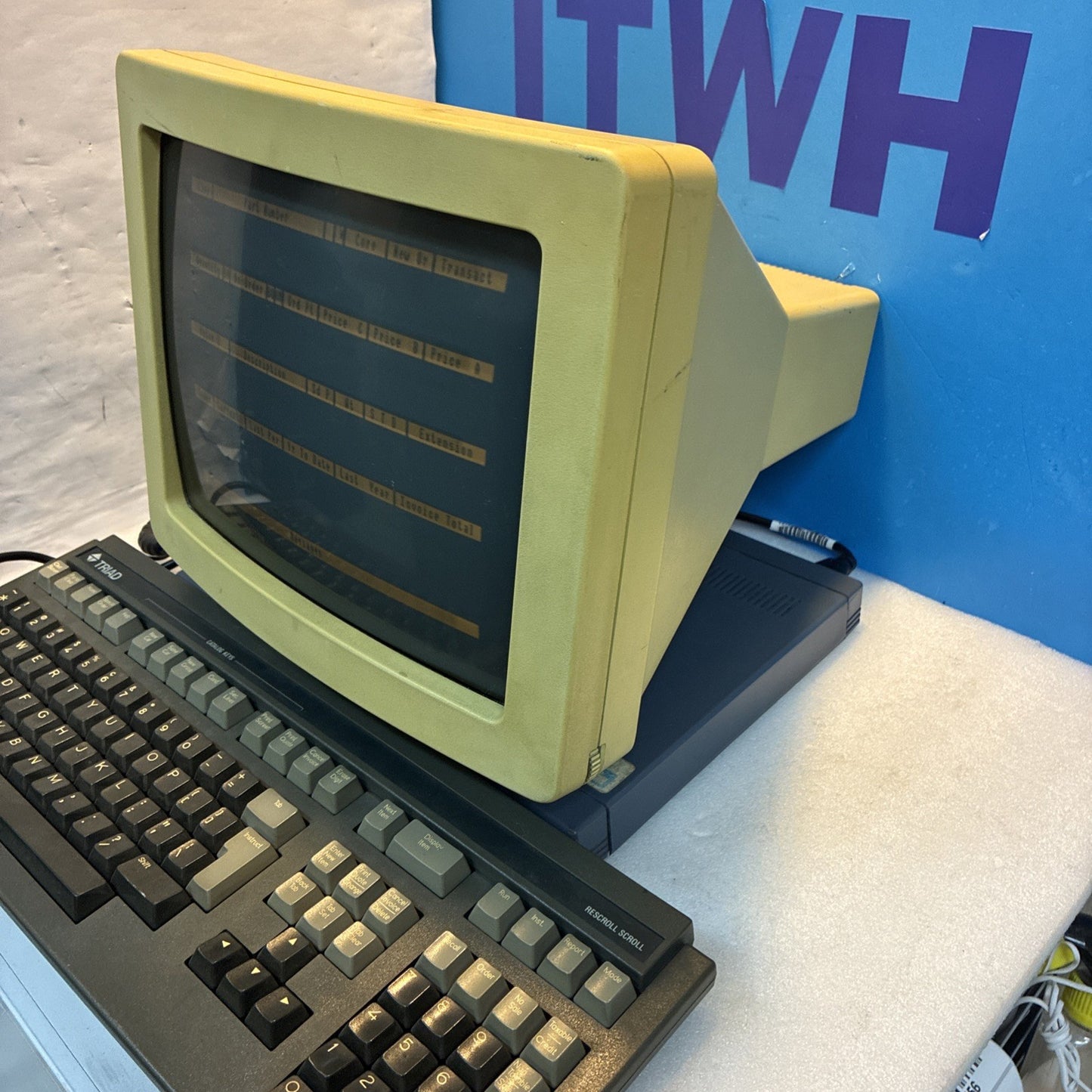🔥 Vintage TRIAD Model 210 CRT Serial Terminal RS232 Screen Computer + Keyboard