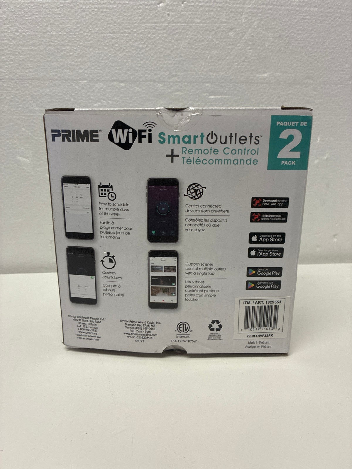 🔥 Prime WiFi Smart Outdoor Outlet 2-Pack with Remote Control CCRCOWF32PK