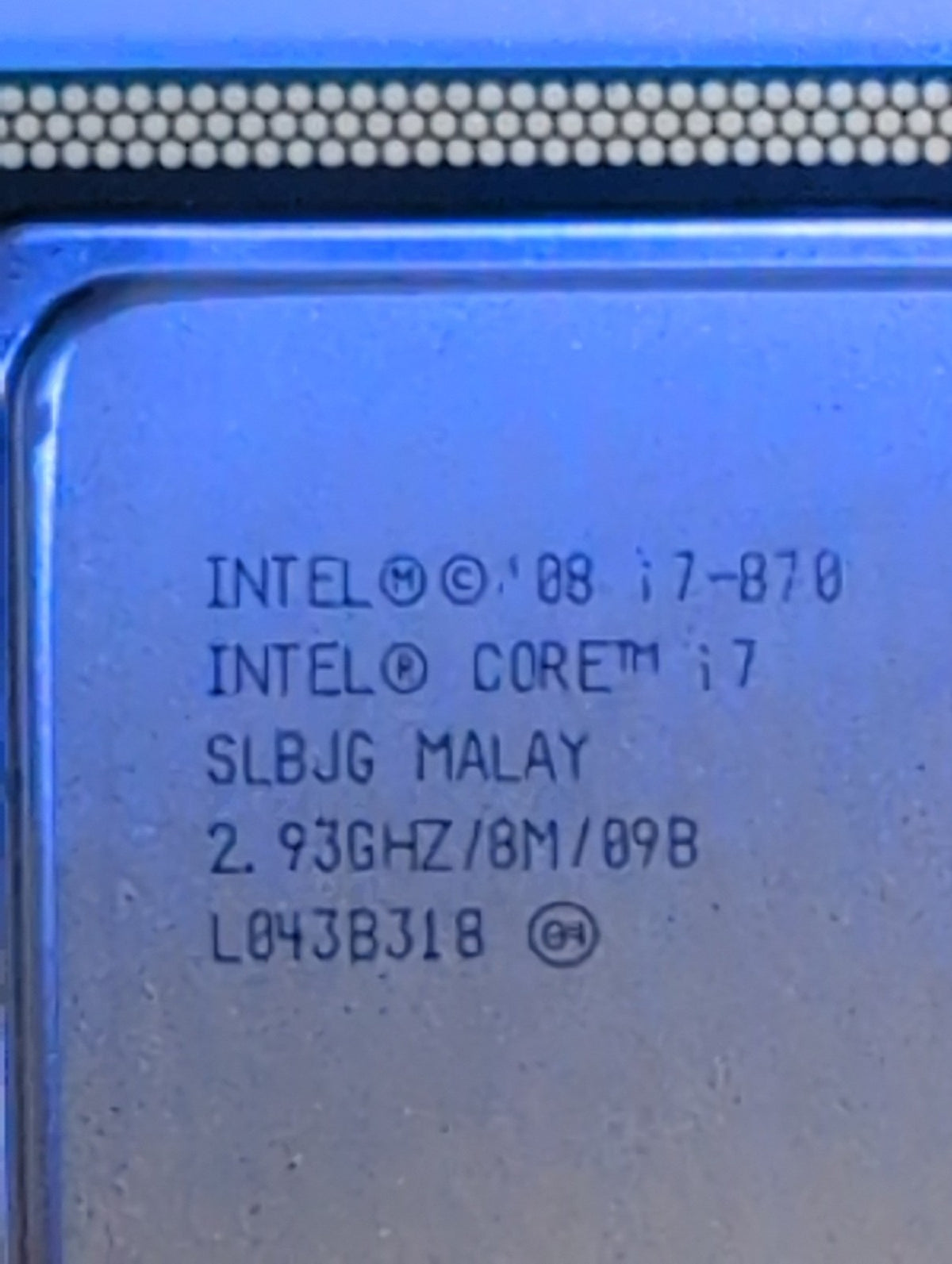 🎸 Intel Core i7-870 2.93GHz Quad-Core LGA1156 Desktop CPU 8MB Cache SLBJG