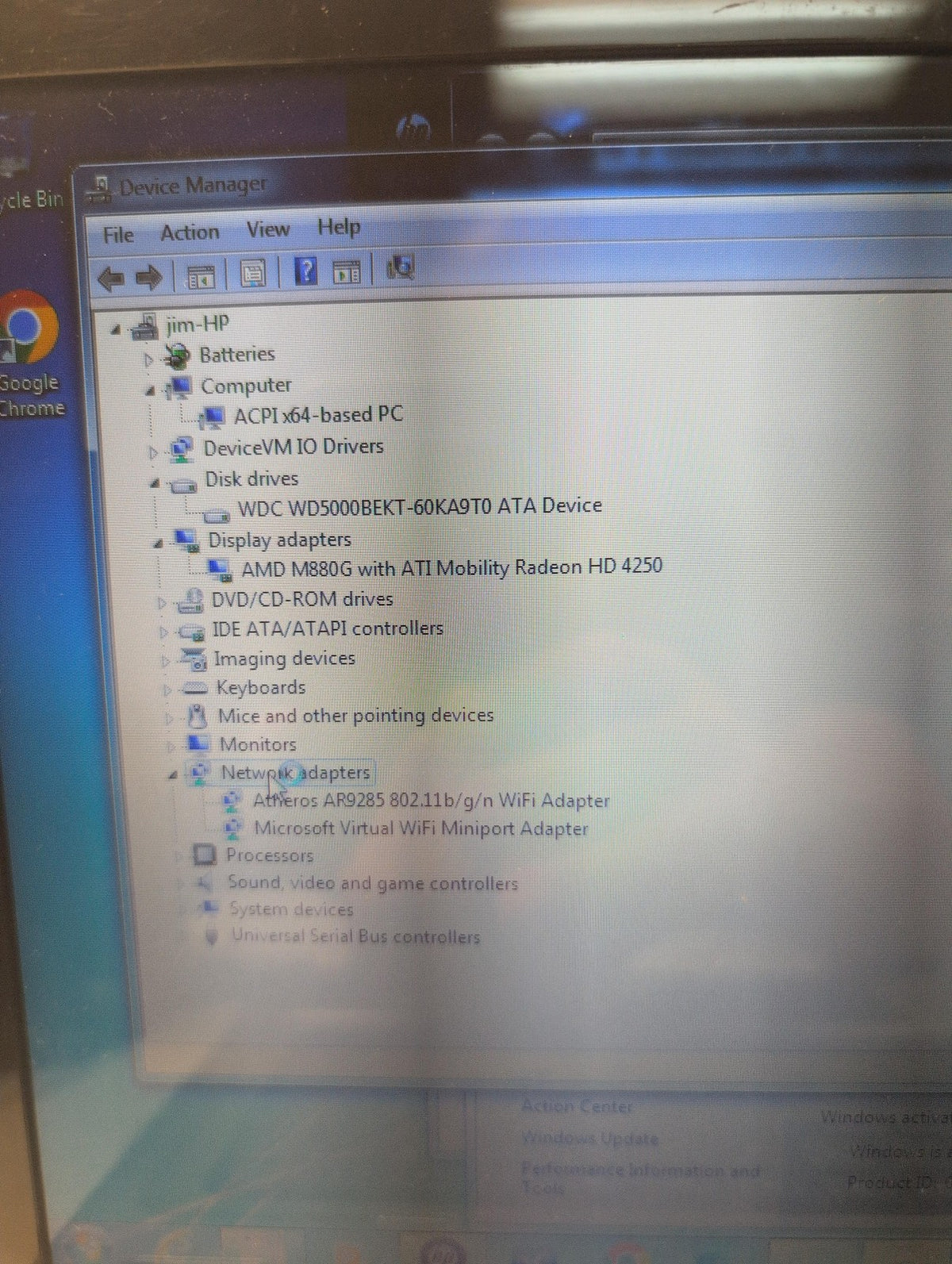 HP Pavilion dv5 Notebook 14" AMD Turion II P540/4GB RAM /500GB HDD/ Win 7 -