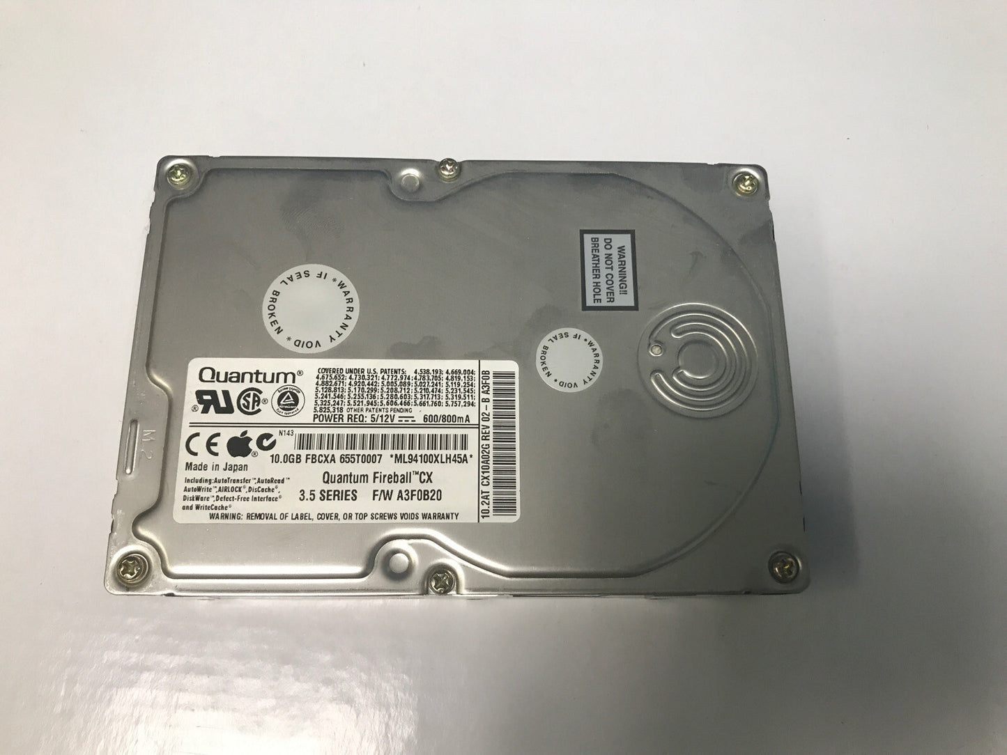 Quantum Fireball CX 10.2 GB 3.5" IDE Hard Drive