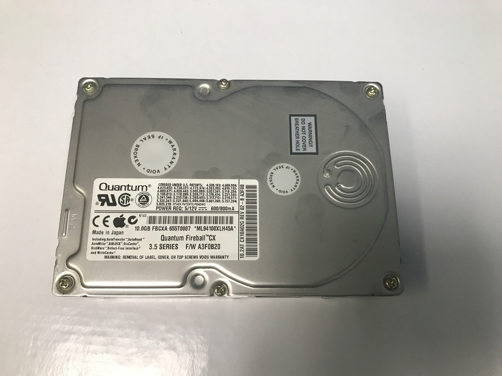 Quantum Fireball CX 10.2 GB 3.5" IDE Hard Drive