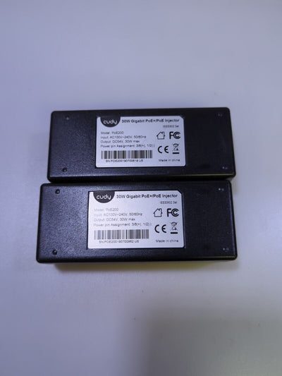 - 2x Cudy POE200 30W Gigabit PoE DC 54V Output Injector Adapter