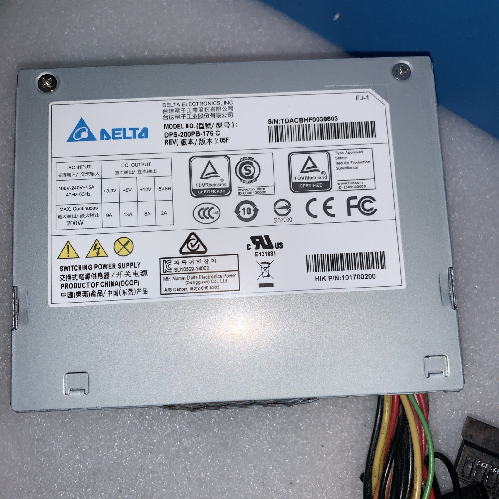 🔥 Delta DPS-200PB-176C 8*SATA Ports Server Power Supply DPS-200PB-176 C
