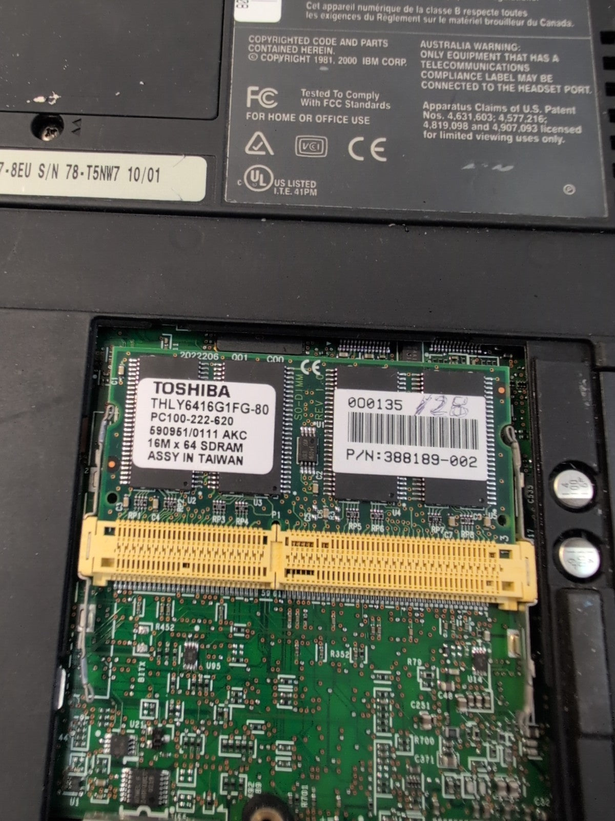 🔥 IBM T22 THINKPAD Intel Pentium 3 CPU/128MB RAM/20GB HDD (Locked,  AS IS) -