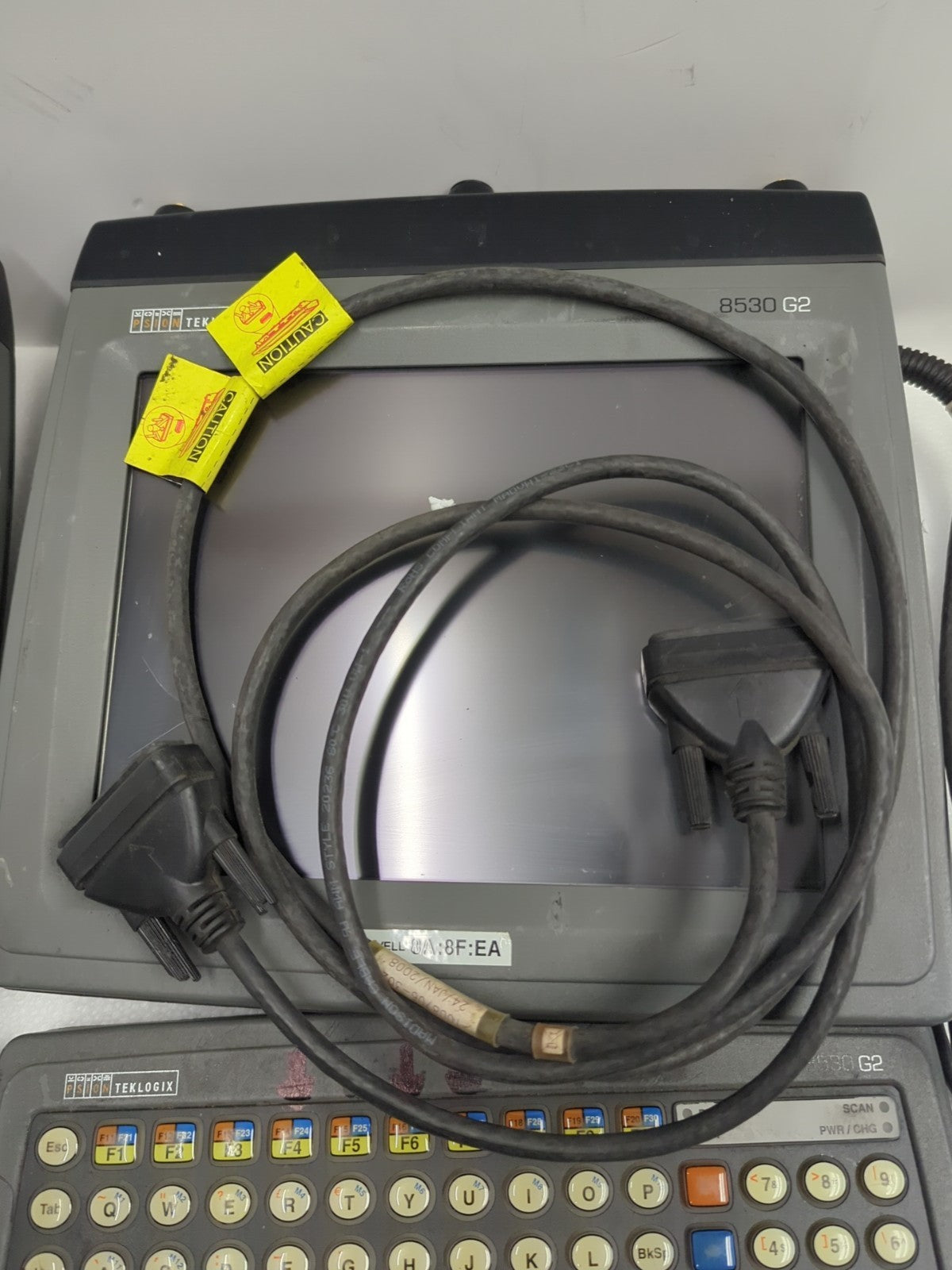 2x Psion Teklogix 8530 G2 Vehicle Mounted Computer w/ Keyboard + Cable (Read) -