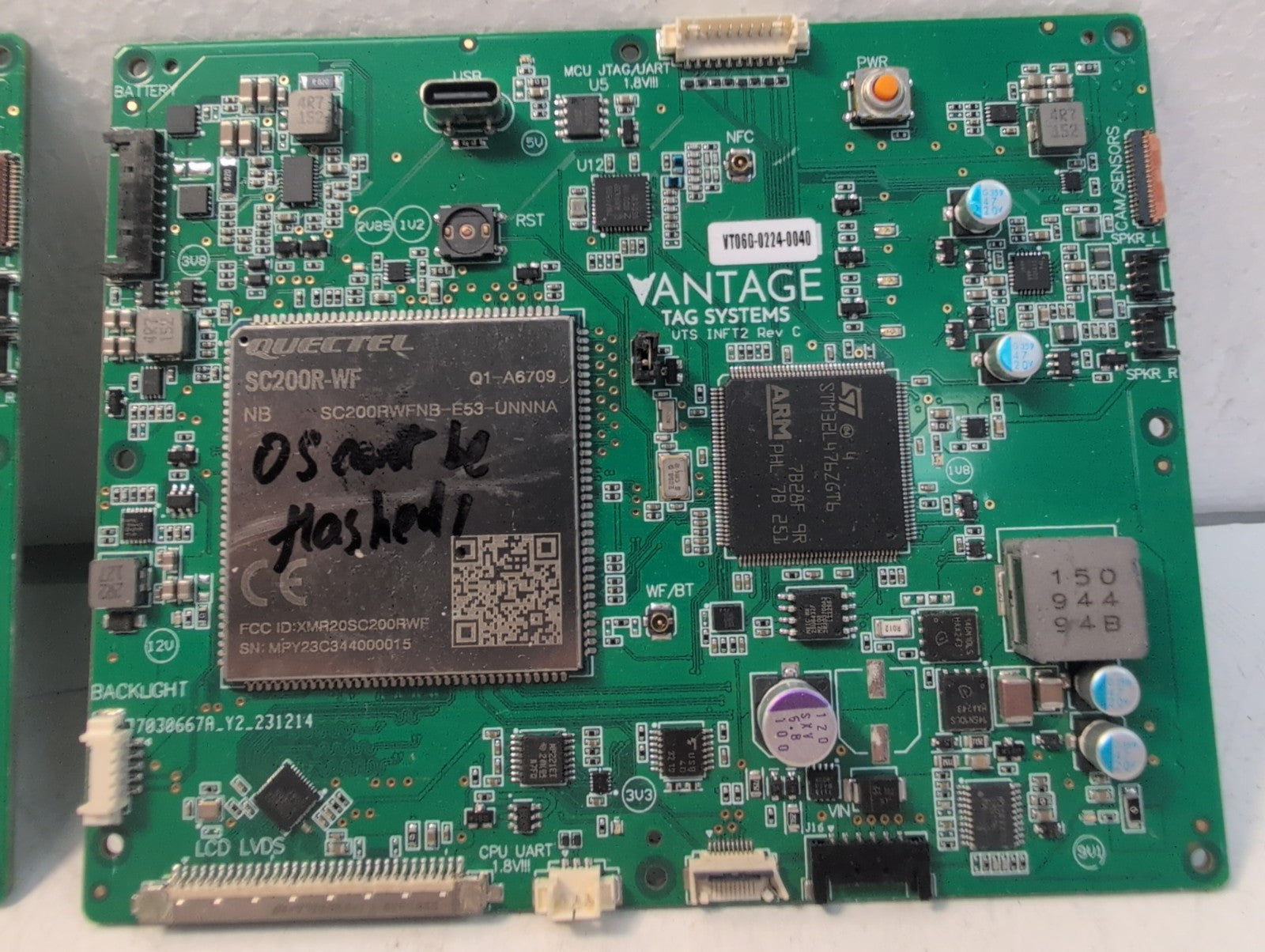 🔥 (AS IS )  2X Vantage Tag Systems VT06G PCB Board SC200R-WF Smart Module -