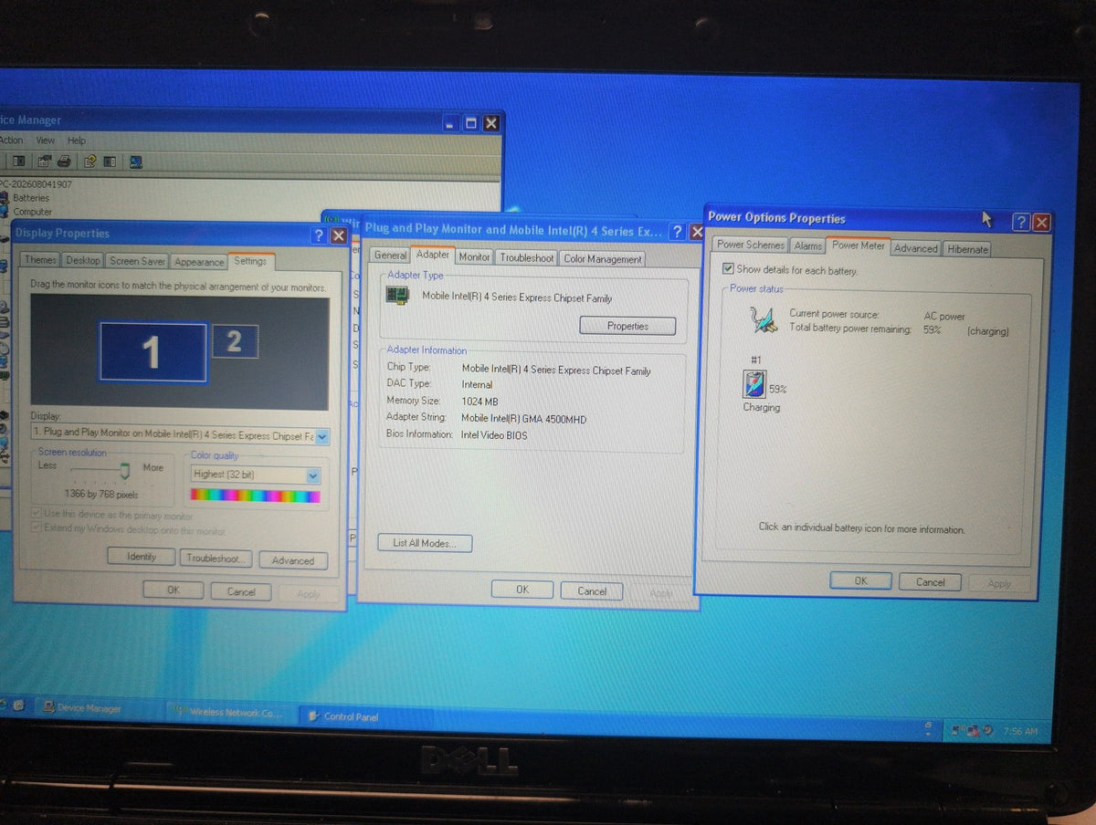 🎸 Dell Inspiron 1545 PP41L 15.6in Laptop Intel C2D T6600/4GB/ 320GB HDD/WINXP