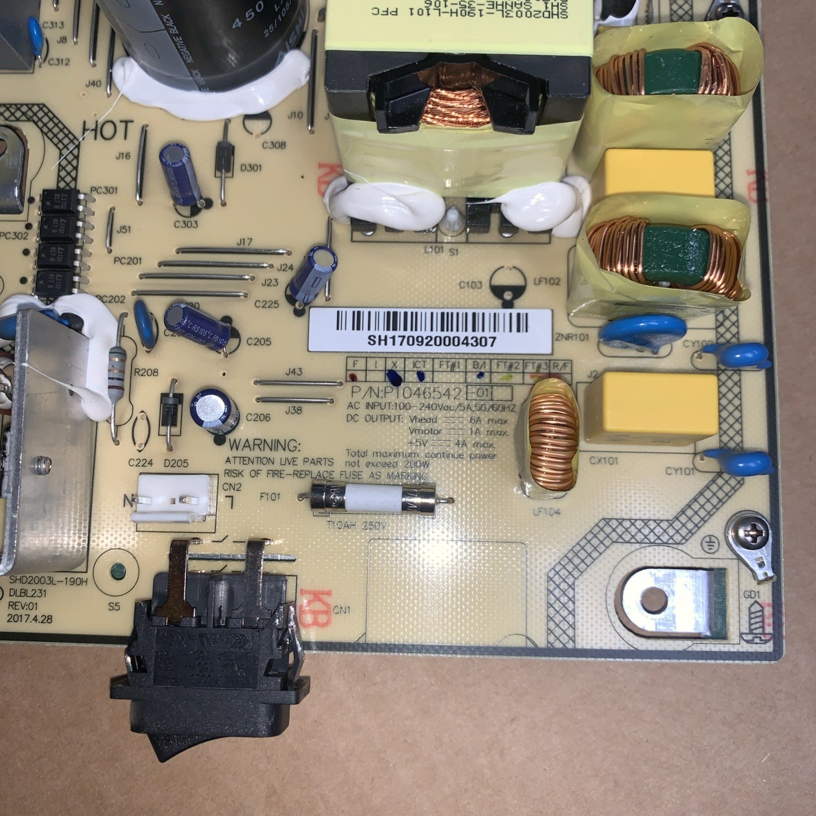 Grade A ~ Power Supply Board for Zebra ZT410 ZT411 Thermal Label Printer