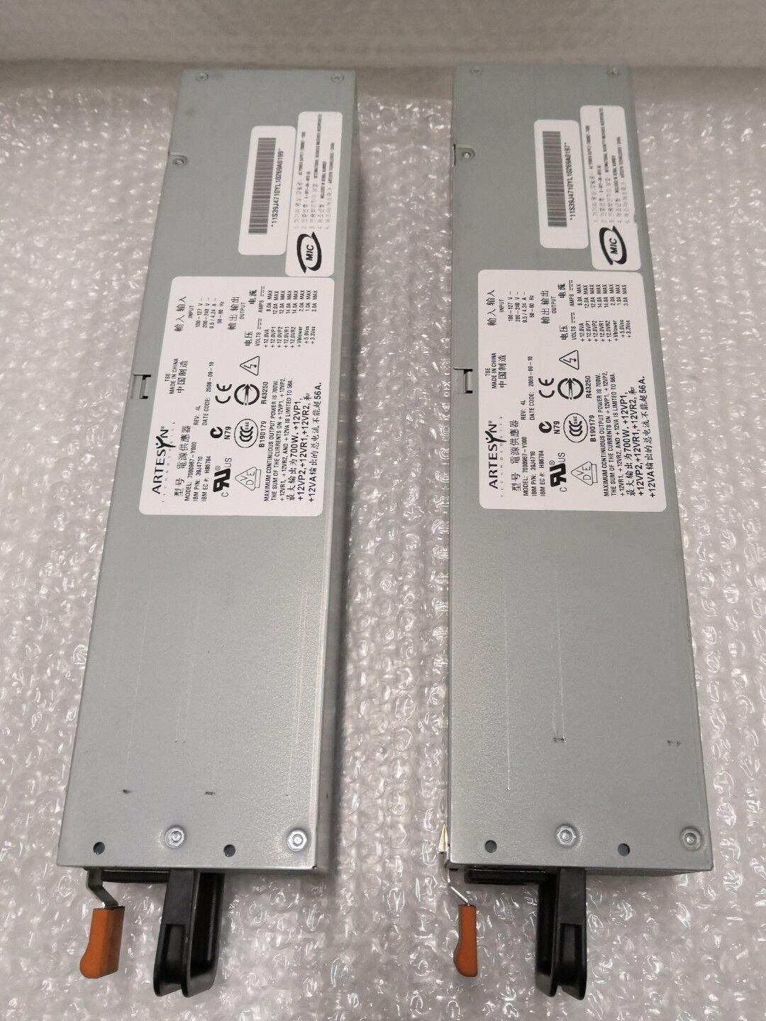 + LOT OF 2 IBM ARTESYN POWER SUPPLY 7000657-Y000 39J4710 700WATT @@@
