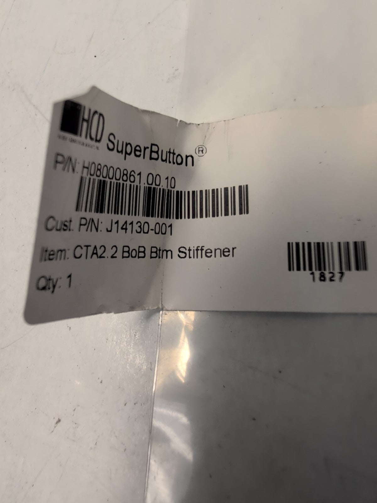 🔥 HCD SUPERBUTTON H08000861 J14130-001 CTA2.2 BoB Btm Stiffener -