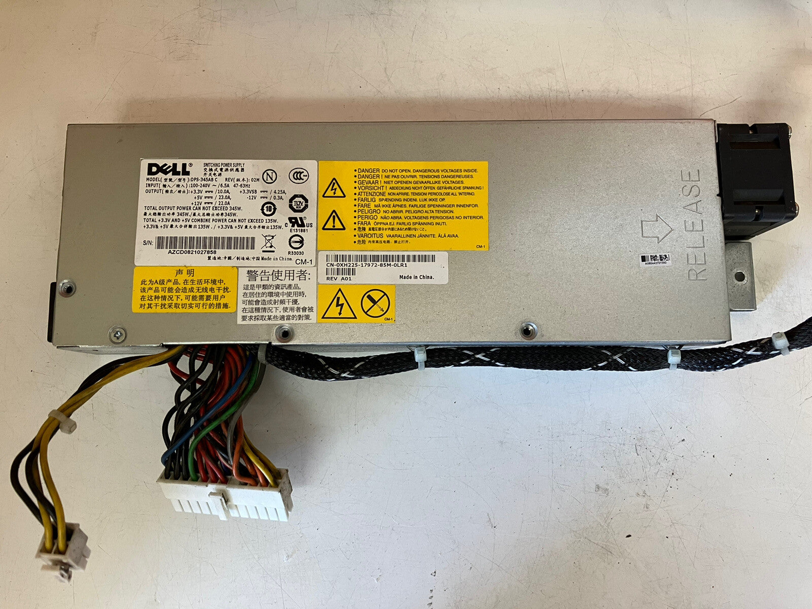 ~ 0XH225 Dell PowerEdge 850 860 R200 345 Watt DPS-345AB Power Supply Unit PSU
