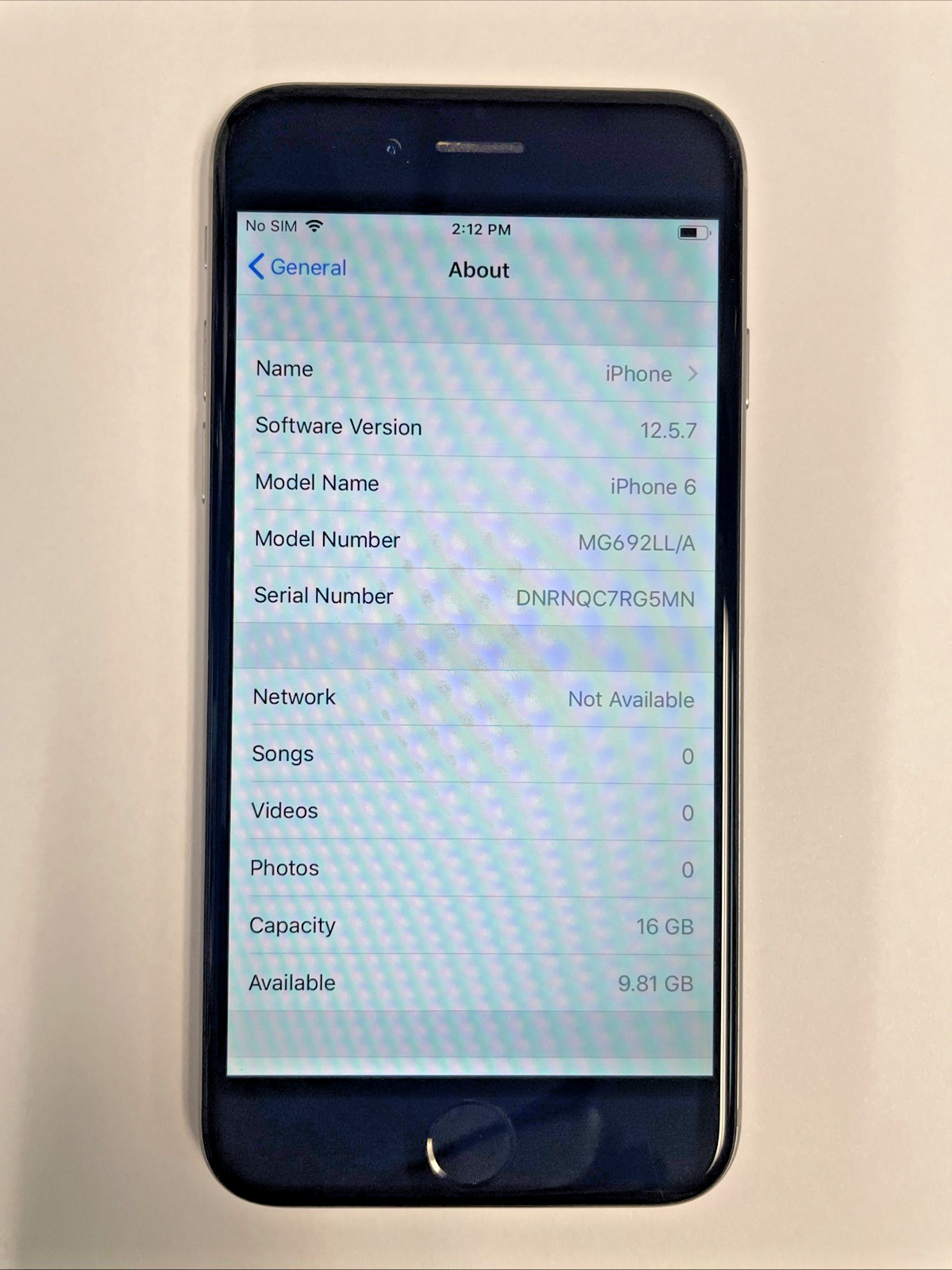 Nice Apple iPhone 6  A1586  -16GB - Silver (Unlocked)    +