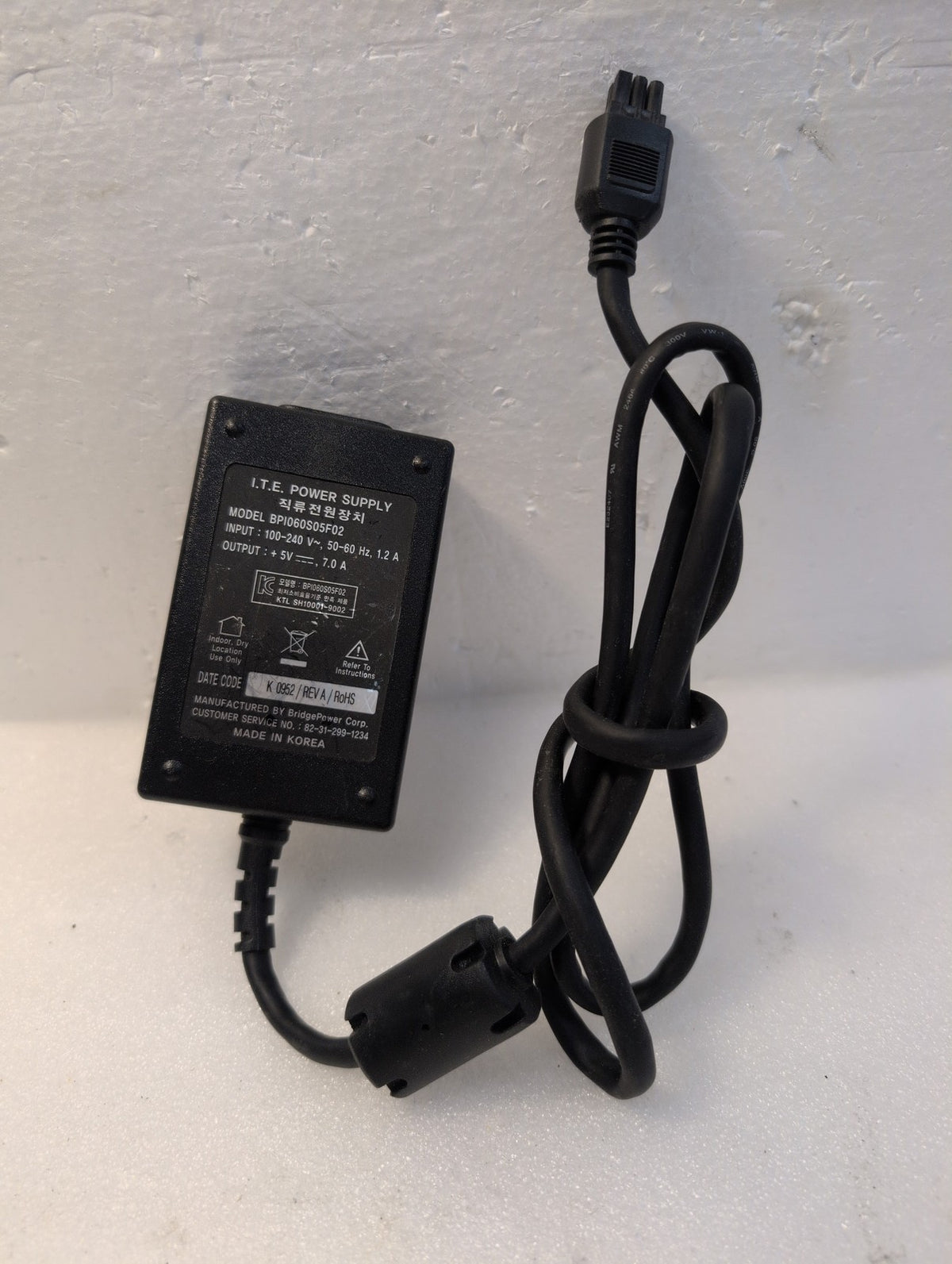 🎸 BridgePower BPI060S05F02 ITE Power Supply 5V 7A Server AC Adapter 100-240V