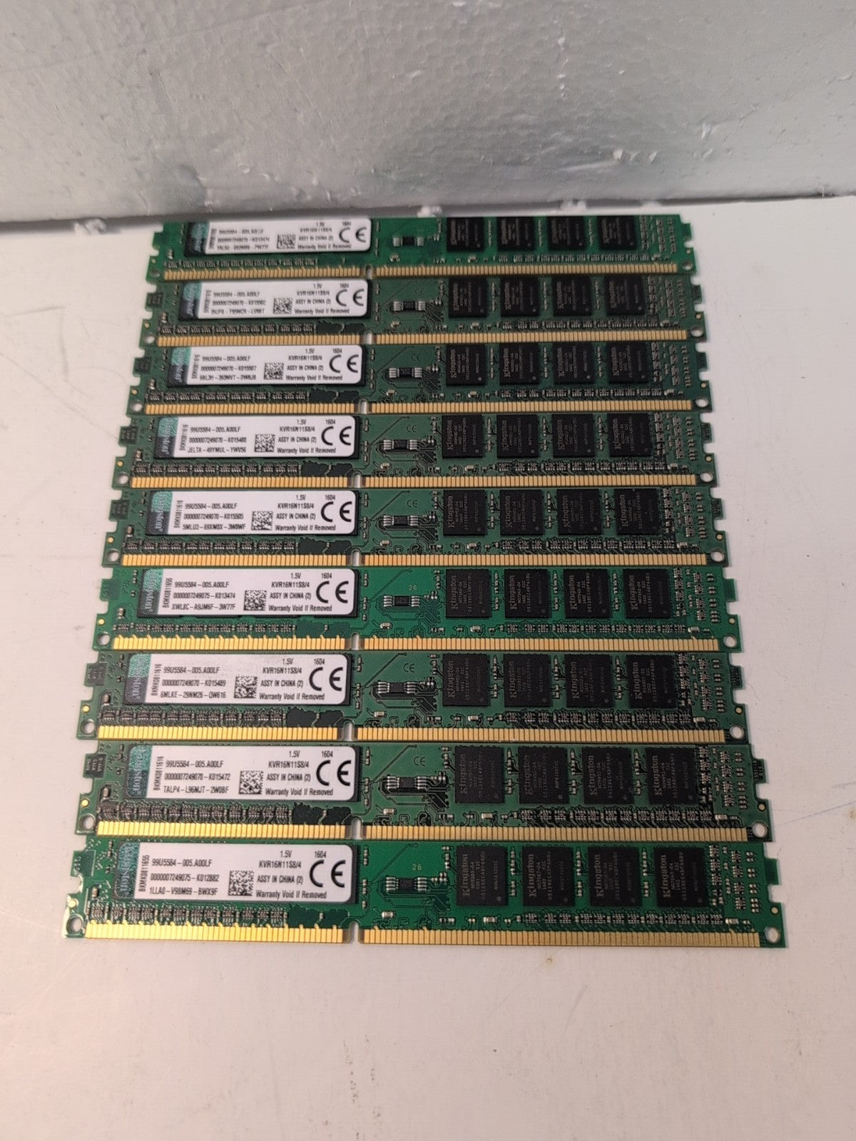 🔥9x Kingston KVR16N11S8/4 36GB (9x4GB) PC3-12800 Desktop Memory Low Profile  -