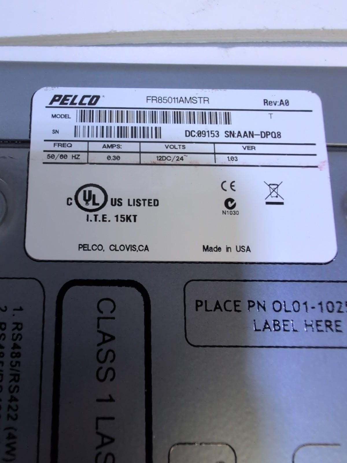 Pelco FT85011AMSTR 1-Ch Video Data BI-Directional Fiber Transmitter(No Adapter)-