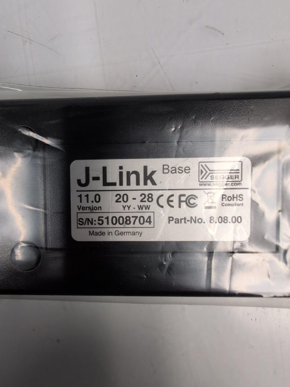 Segger J-Link Base version 11.0 20-28  8.08.00 -