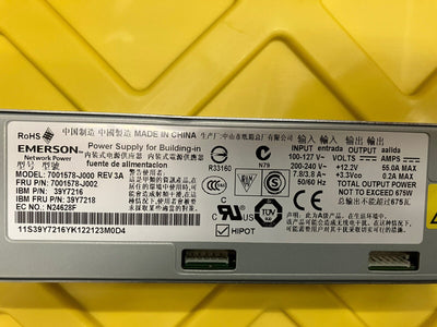 ~ 2x IBM Emerson 675w Power Supply 7001578-J000 39Y7218 39Y7216
