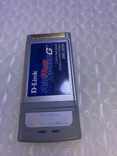 🔥 D-Link AirPlus Xtreme G DWL-G650 2.4GHz Wireless CardBus Adapter Rev B4