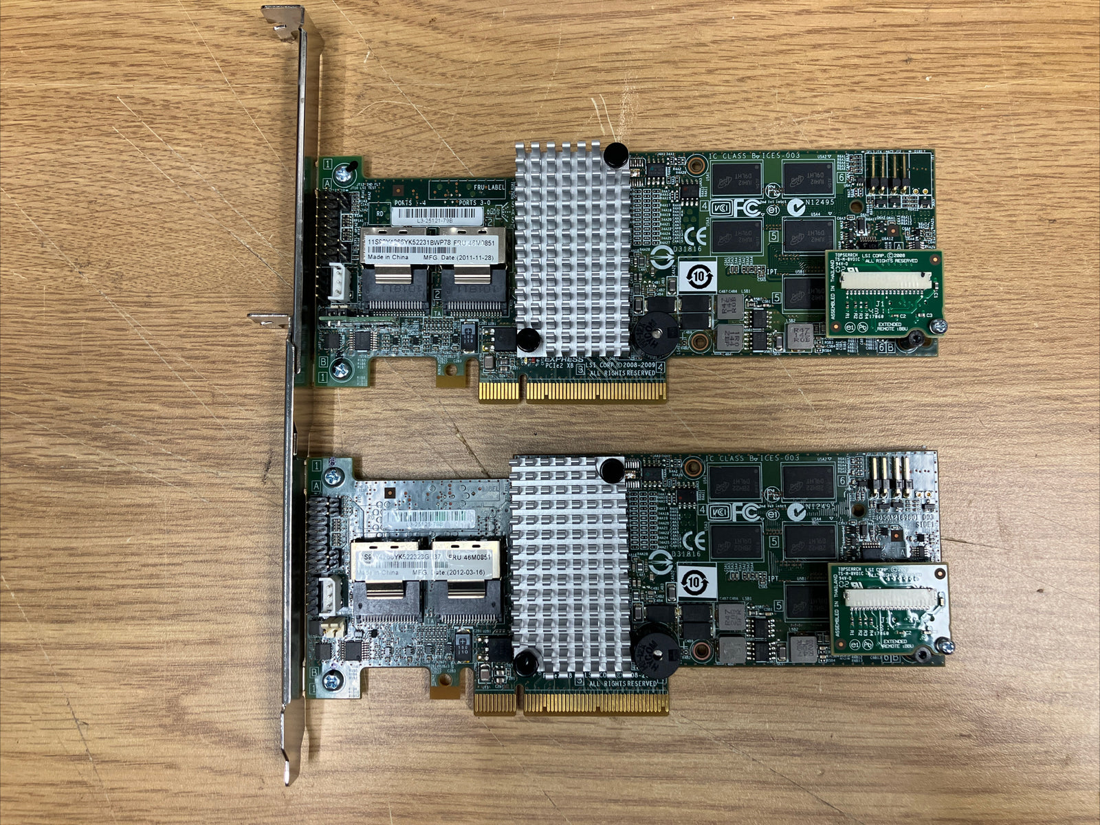 ~ Lot of 2x 46M0851 IBM ServeRAID SAS/SATA Controller. No Battery