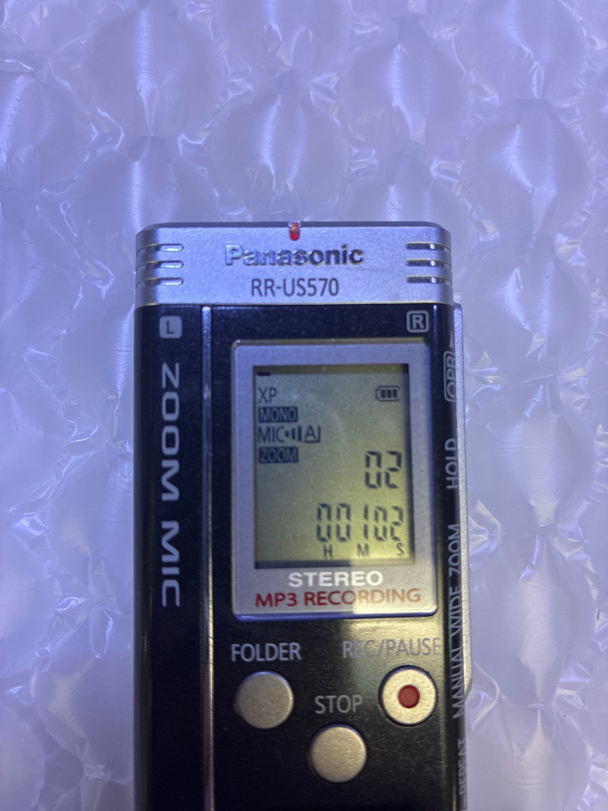 🔥 Panasonic RR-US570 Stereo IC Voice Recorder with Zoom Mic, Mini-USB