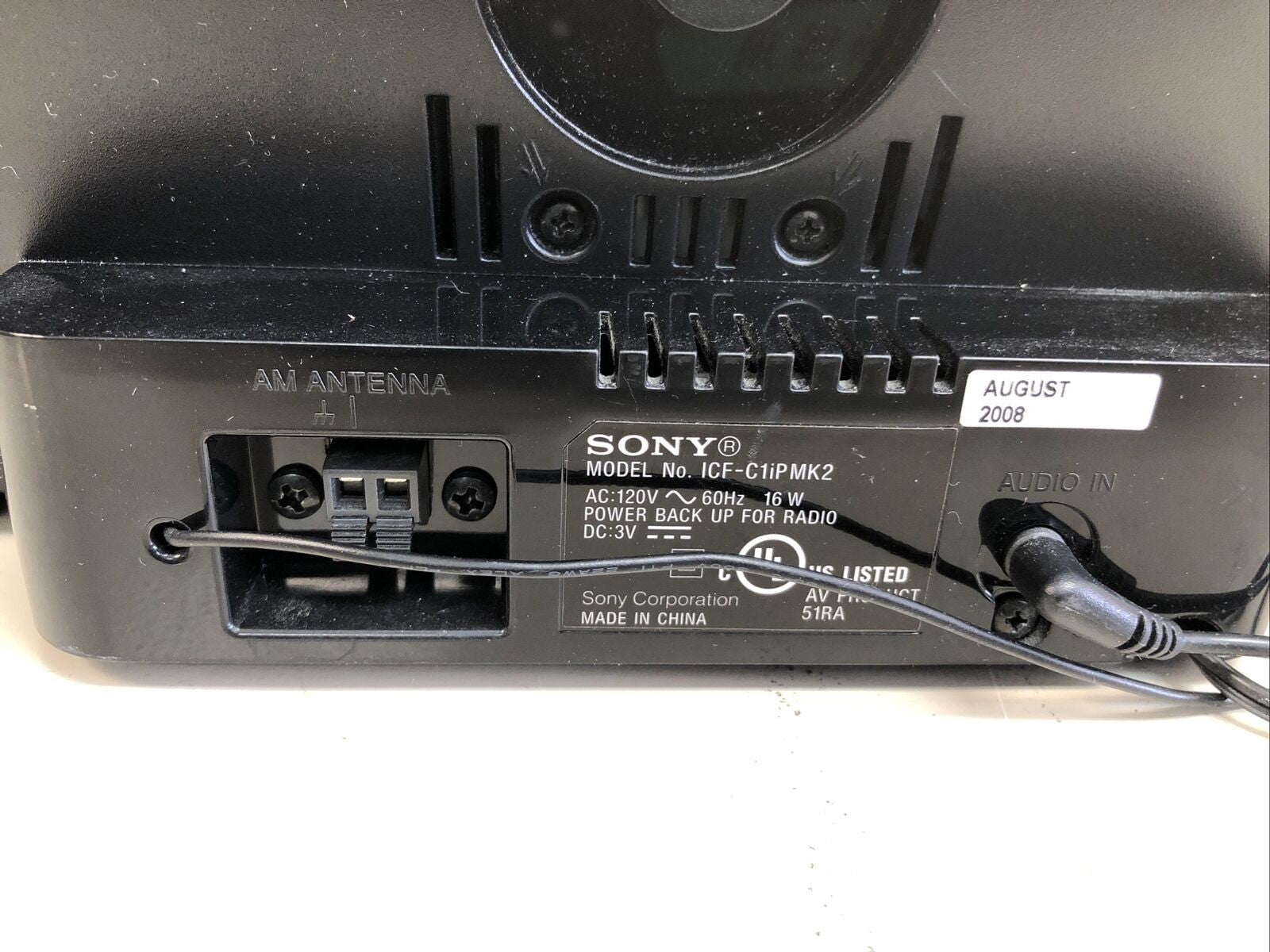 $ Sony Dream Machine Speaker Alarm Clock Radio Dock ICF-C1iPMK2, Black /w remote