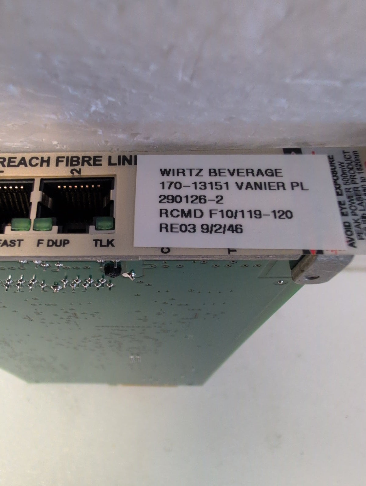 🎸 Nebula V-FAST47S Long Reach Fibre Optic Link Card LRFOL Rev.10 CWDM 1470nm