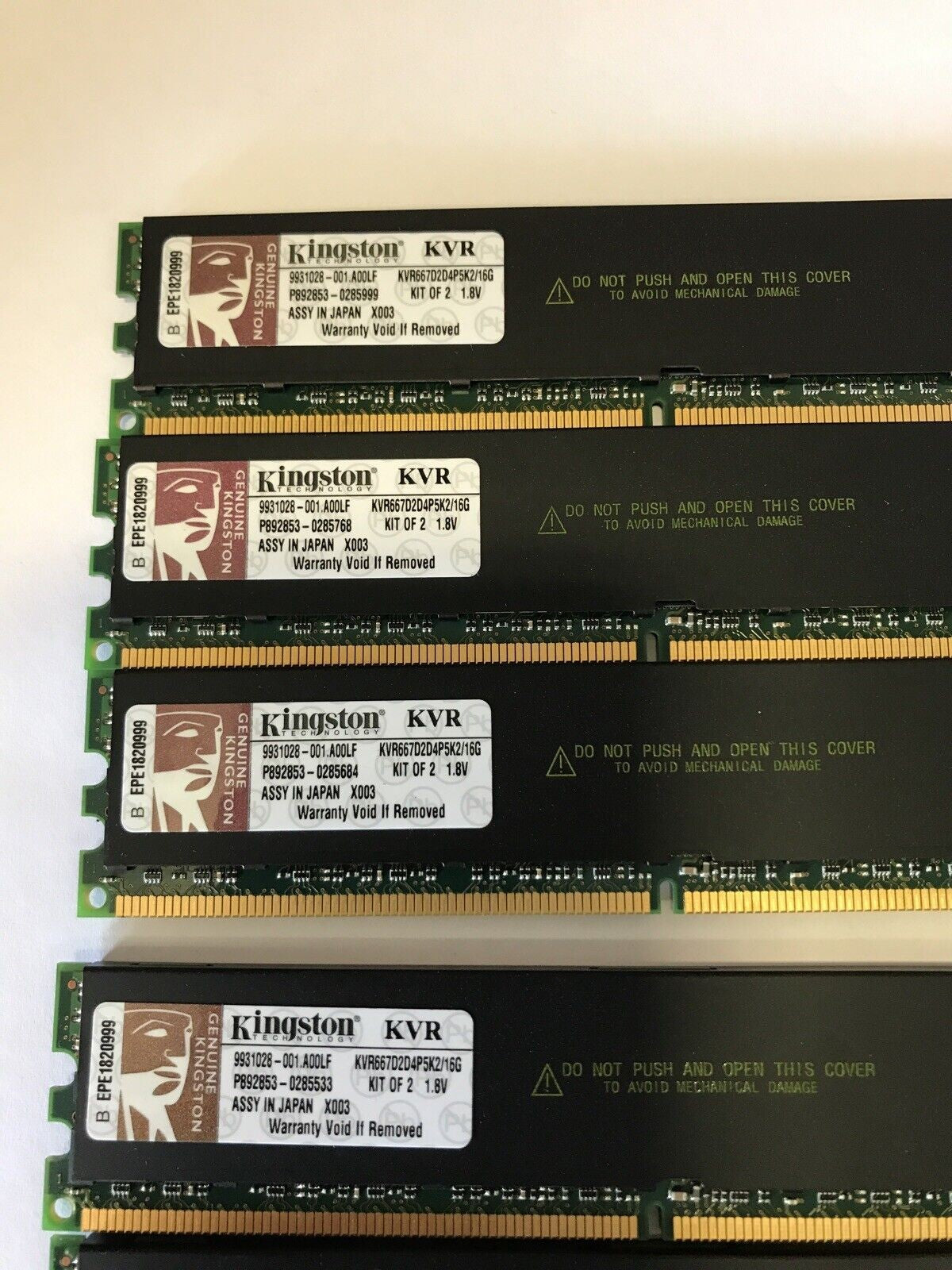48GB = 6 x 8GB Kingston DDR2 667MHZ KVR667D2D4P5K2/16G Memory (for servers only)
