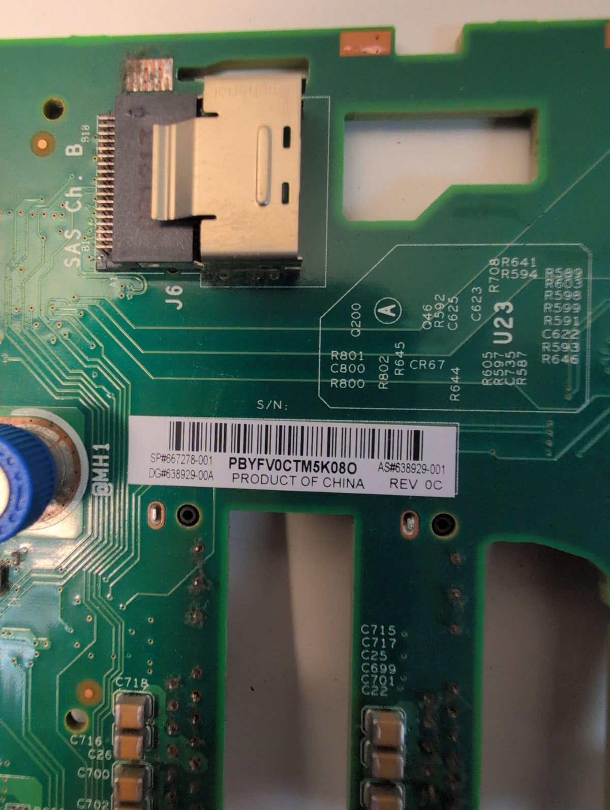 HP SAS Drive Backplane Board 667278-001 638929-001 ProLiant Server -