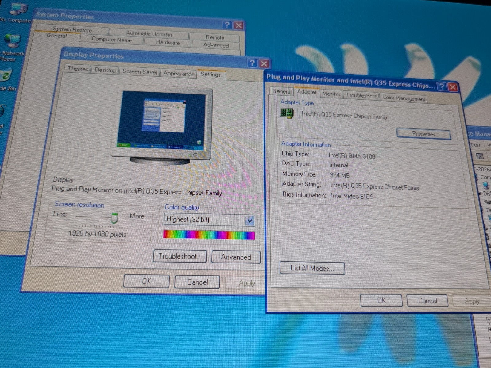HP Compaq DC7800 TOWER PC Core 2 Duo E8400 CPU/4GB /500 HDD /Win XP -