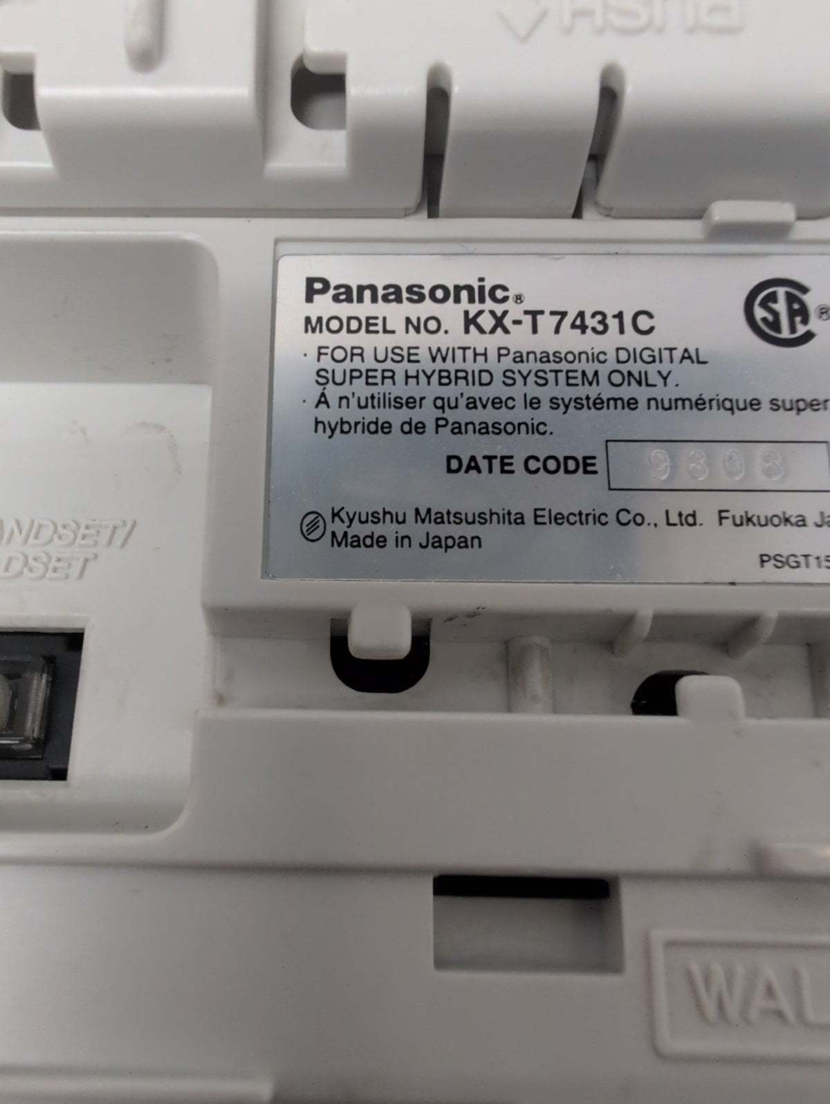 Panasonic KX-T7431 Digital Super Hybrid System Phone (NO PLASTIC COVER) -