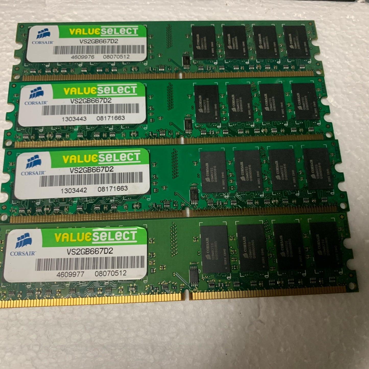 🔥 4x 2GB = 8GB Corsair ValueSelect DDR2 667MHz PC2-5300 Desktop Memory