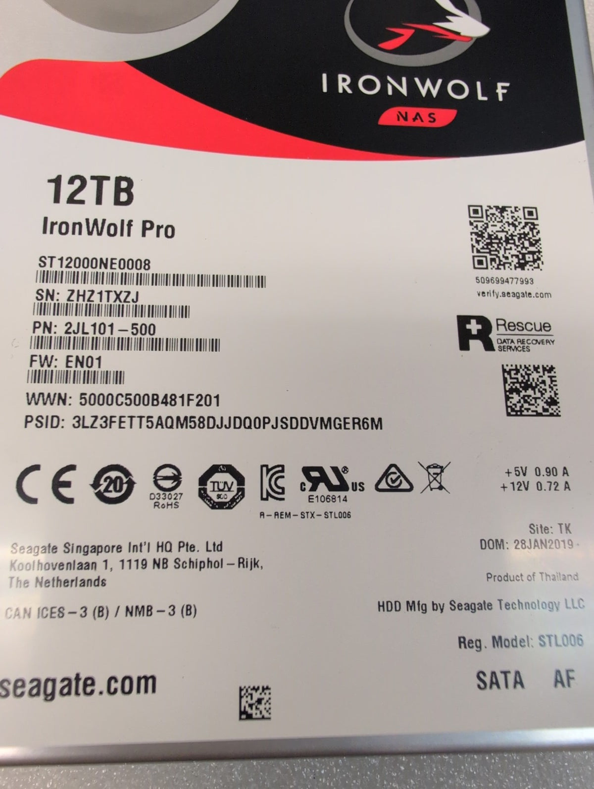 🎸 Seagate IronWolf Pro ST12000NE0008 12TB NAS SATA III 3.5in HDD Tested