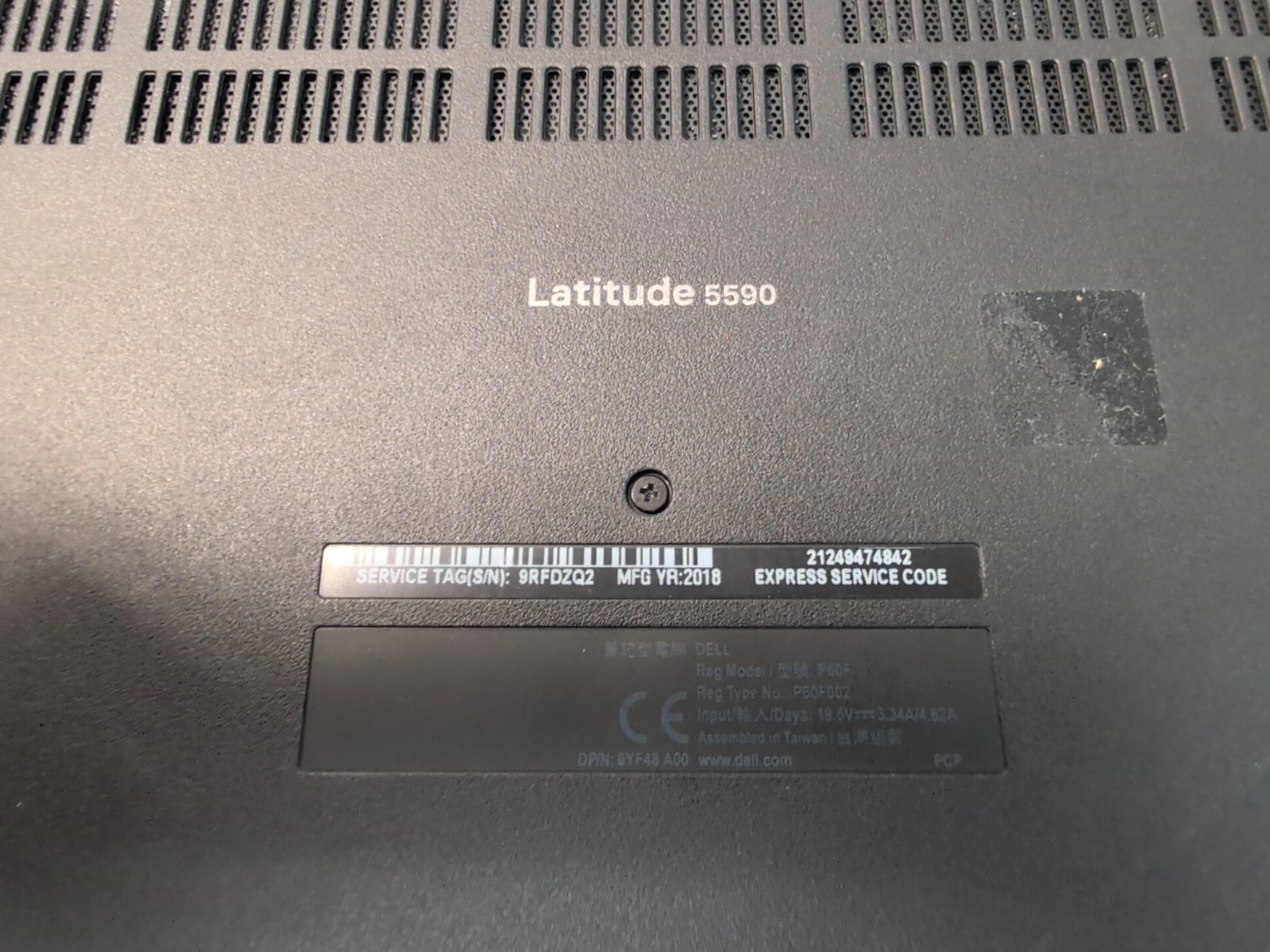 Dell Latitude 5590 15.6" Laptop i5-7300U/8GB/500GB SSD/Win11 (NO BATTERY, READ)-