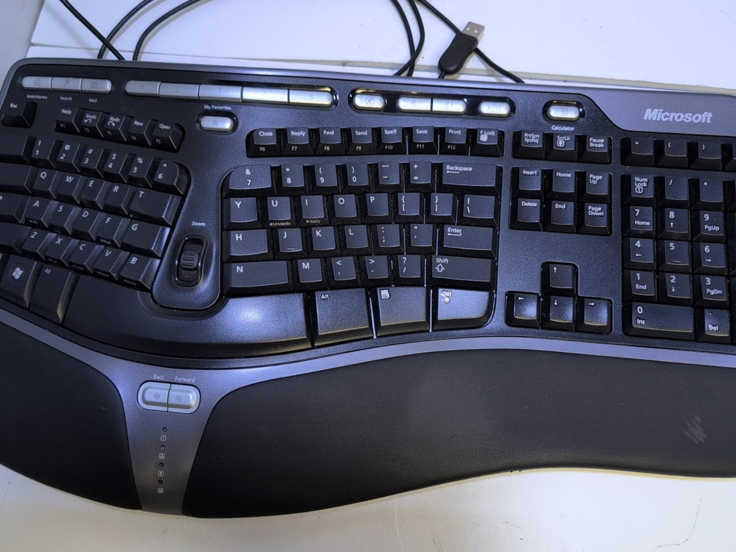 NICE Microsoft KU-0462 Natural Ergonomic Keyboard 4000 v1.0  Tested -