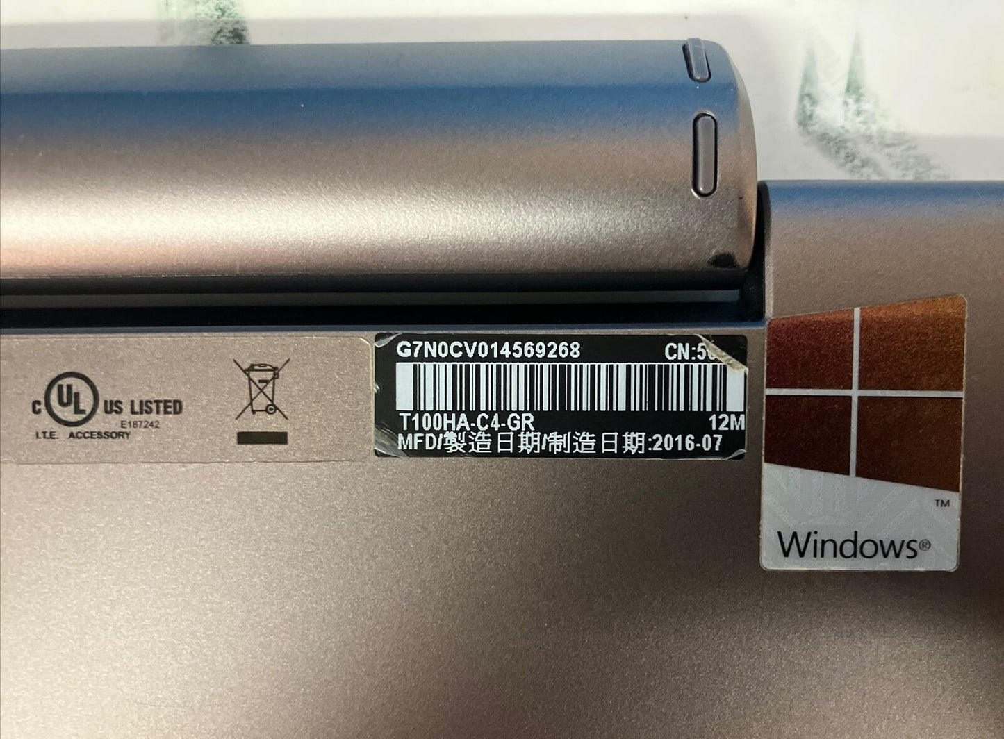 ASUS Transformer Book T100H Mobile Dock Station Keyboard 15105-01383000 ~