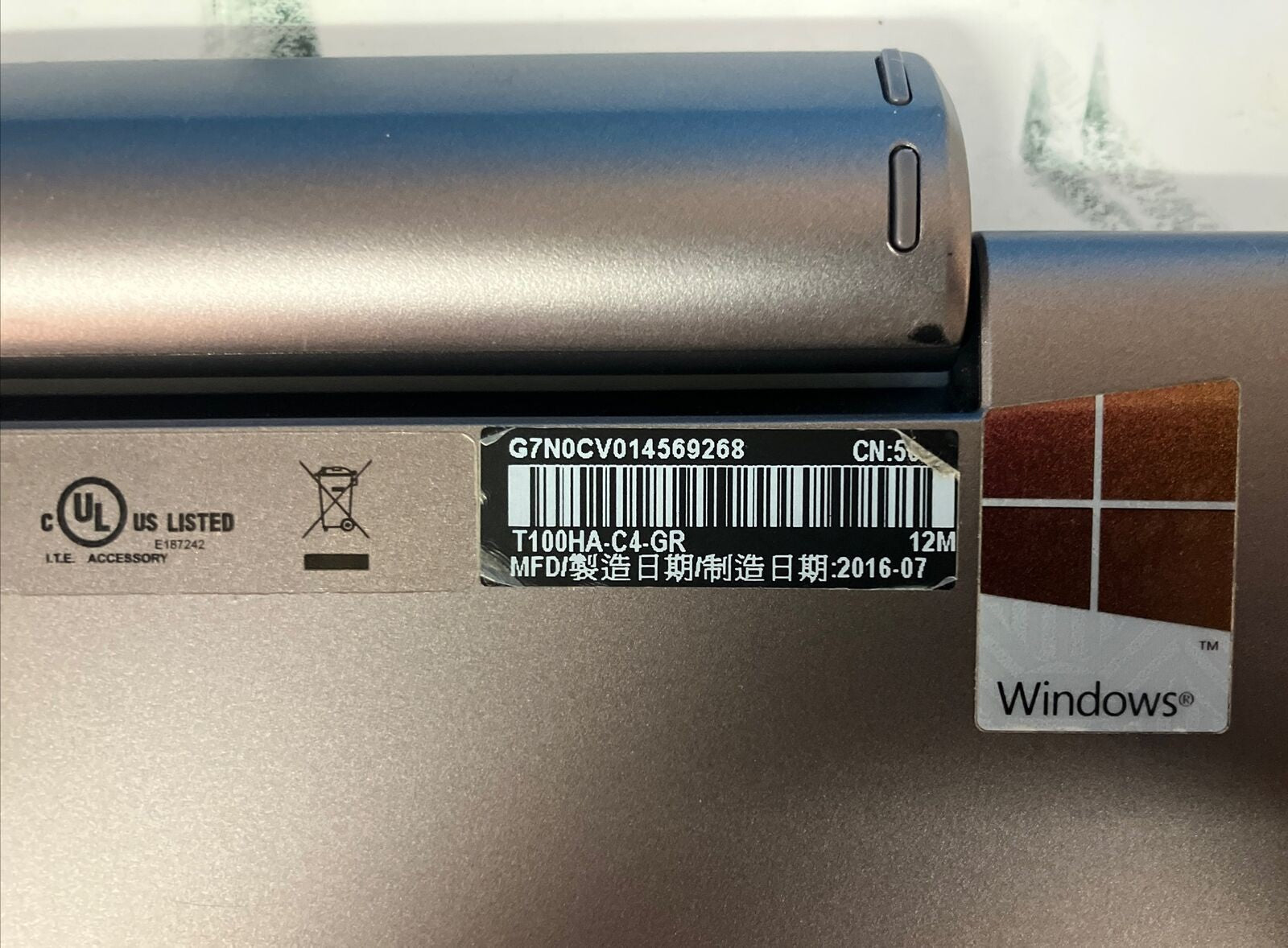 ASUS Transformer Book T100H Mobile Dock Station Keyboard 15105-01383000 ~