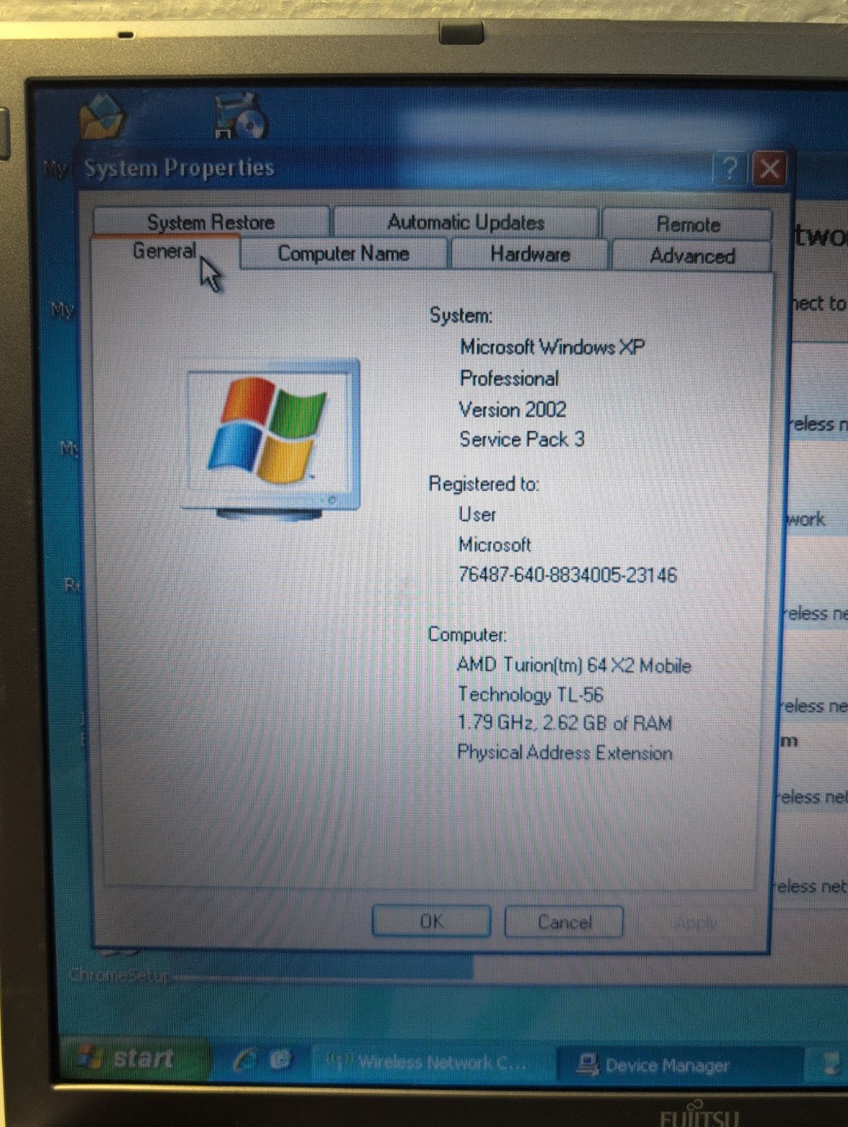 🔥 Fujitsu LifeBook S2210 13" Laptop AMD TL-56 CPU/3GB /500GB HDD/WINXP (READ) -