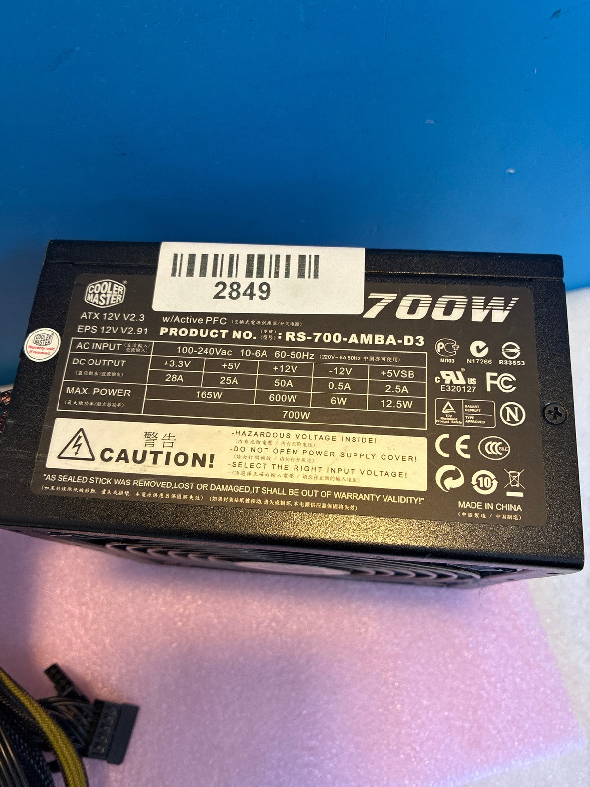 🔥 Cooler Master RS-700-AMBA-D3 700W ATX Semi-Modular Power Supply Black
