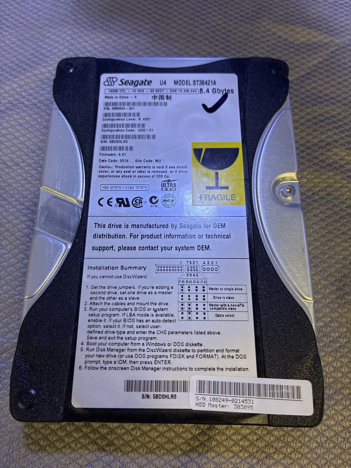 🔥 Seagate ST38421A 8.4GB IDE Ultra ATA 3.5-inch Internal Hard Drive