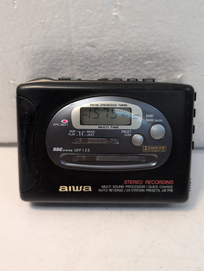 🔥 AIWA HS-JX719 Stereo Radio Cassette Recorder Made in Japan (FOR PARTS, READ)-