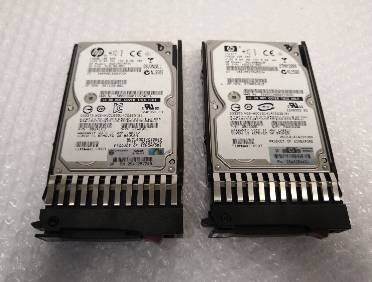 + *LOT OF 2* HP DG146BAAJB 459512-002 f/w: HPD7 146GB SAS @@@