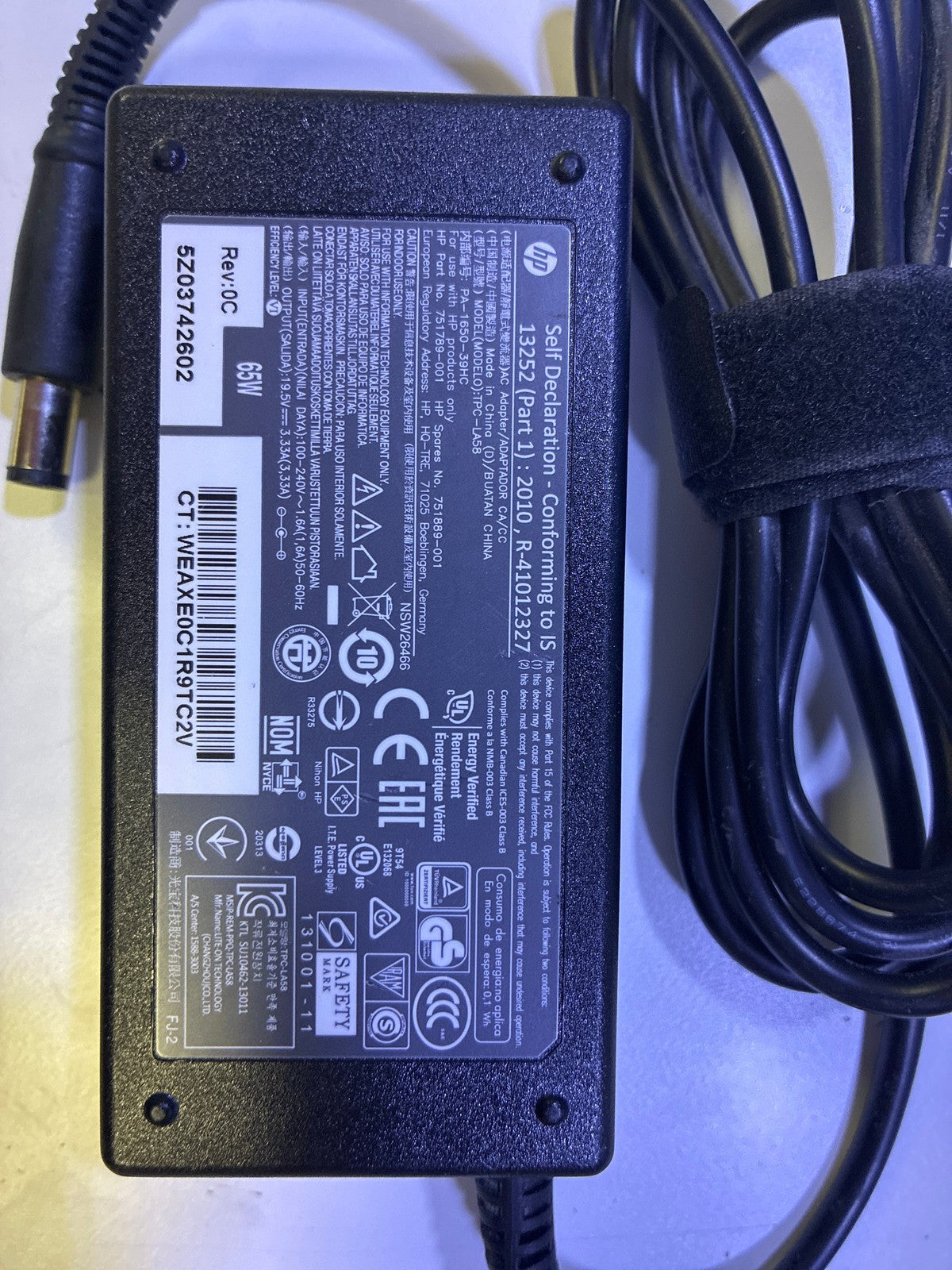 🔥 HP PA-1650-39HC 751789-001 65W AC Adapter Power Charger 19.5V 3.33A Black