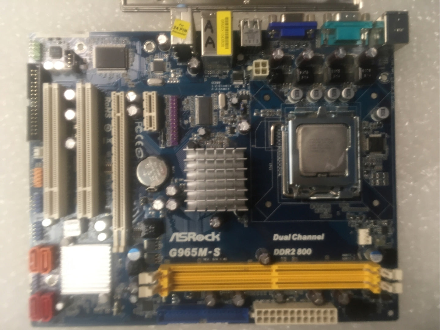 + Asrock G965M-S DDR2 ATX Motherboard W/ Intel E5200 CPU I/O Plate